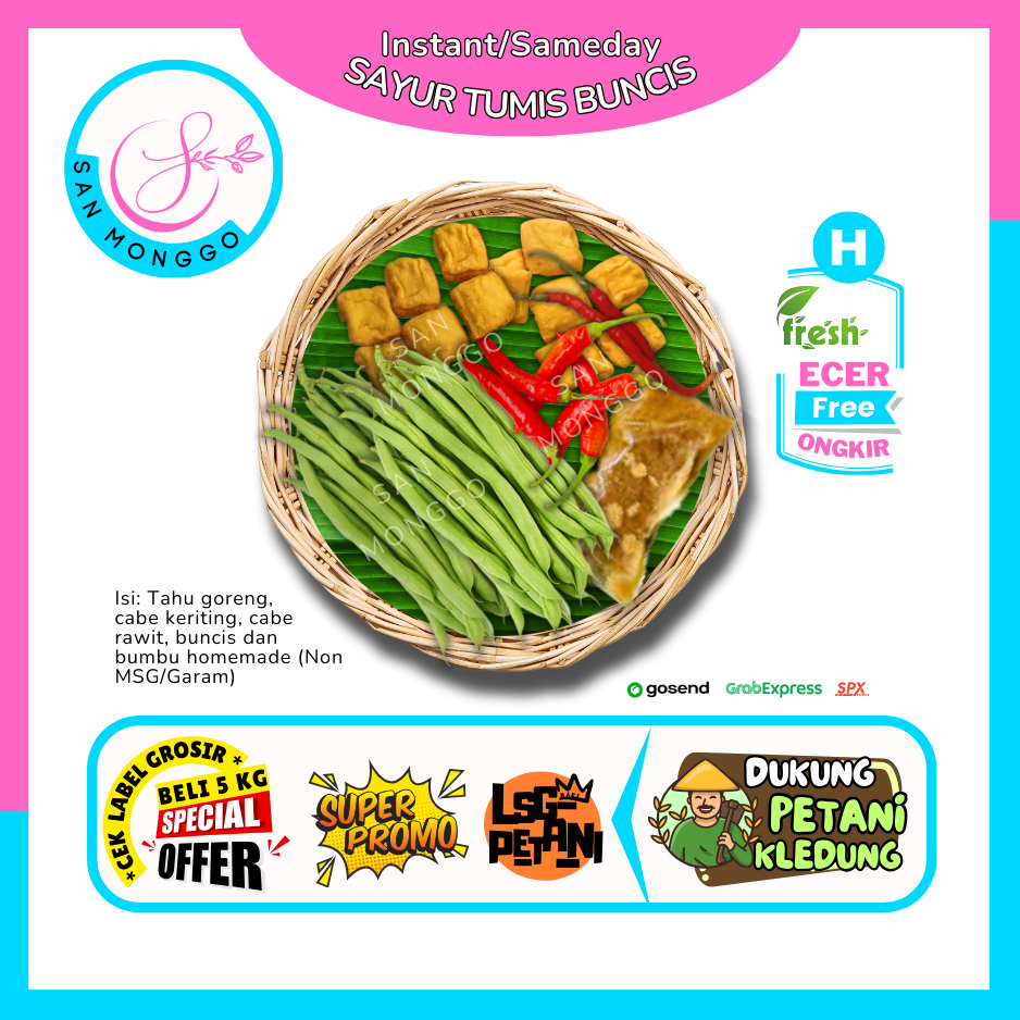 

Sanmonggoo >> Tumis Buncis Tahu -- Hasil Bumi Sindoro Sumbig Ecer (H)