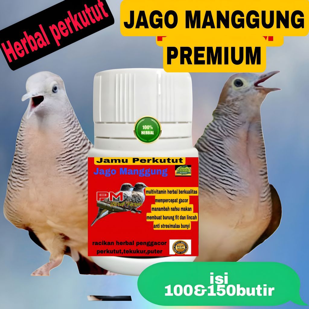 PROMO  PROMO JAGO MANGGUNG jamu perkutut 100 Butir jamu perkutut warisan leluhur suplement vitamin p