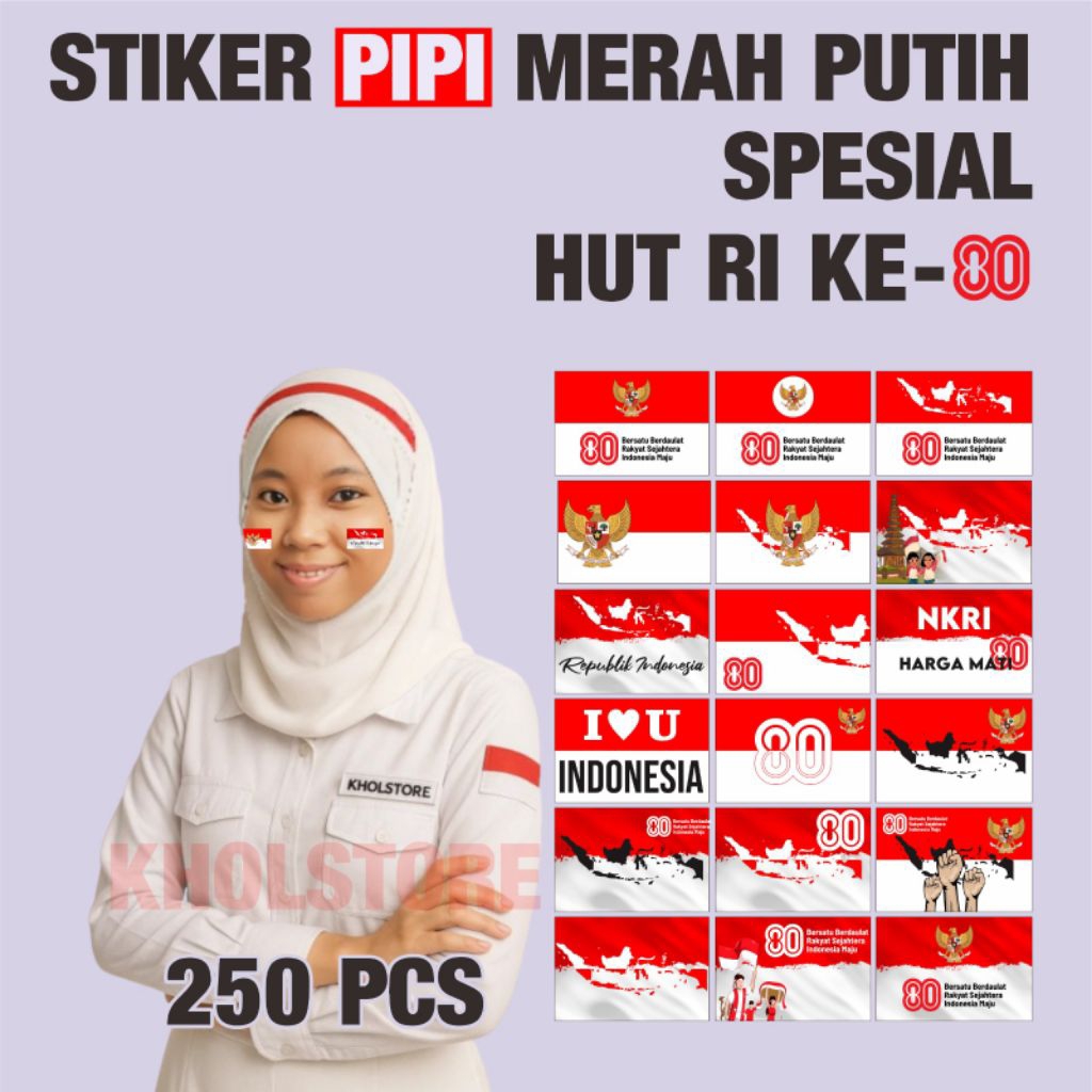 

Stiker Pipi Merah Putih Bendera RI | Dekor Wajah 17 Agustus HUT Kemerdekaan Indonesia