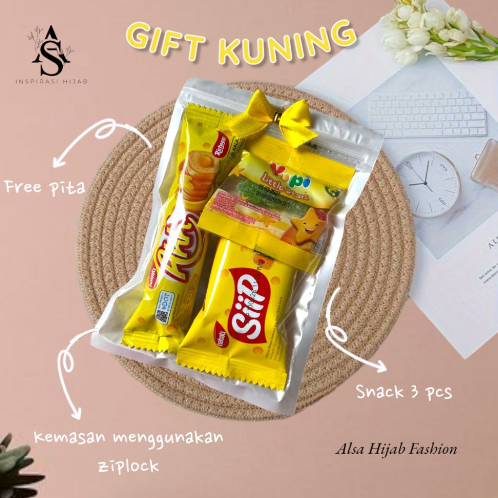 

- MINI GIFT SNACK KUNING / PAKET JAJAN KECIL / MINI HAMPERS