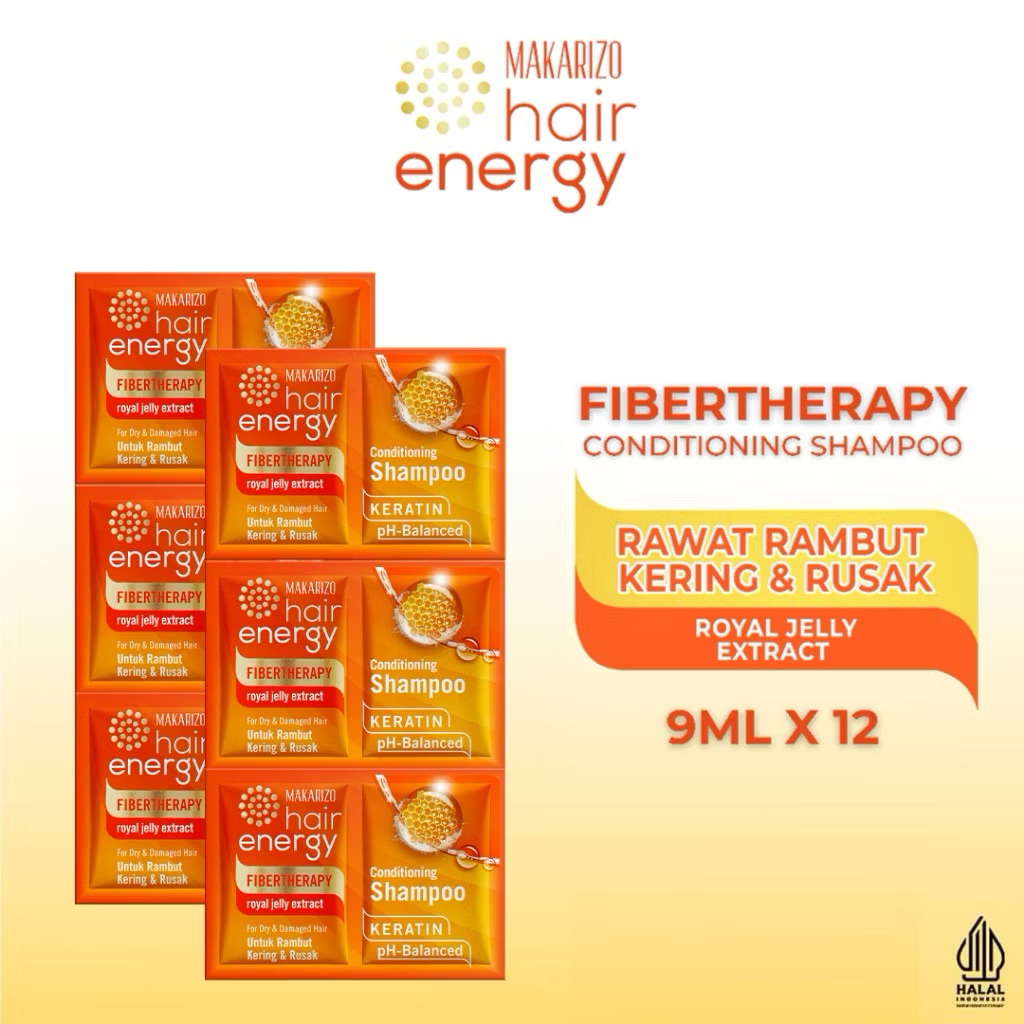 Makarizo Shampoo Kondisioner Perawatan Rambut Rusak dan Rontok (1 Renceng)