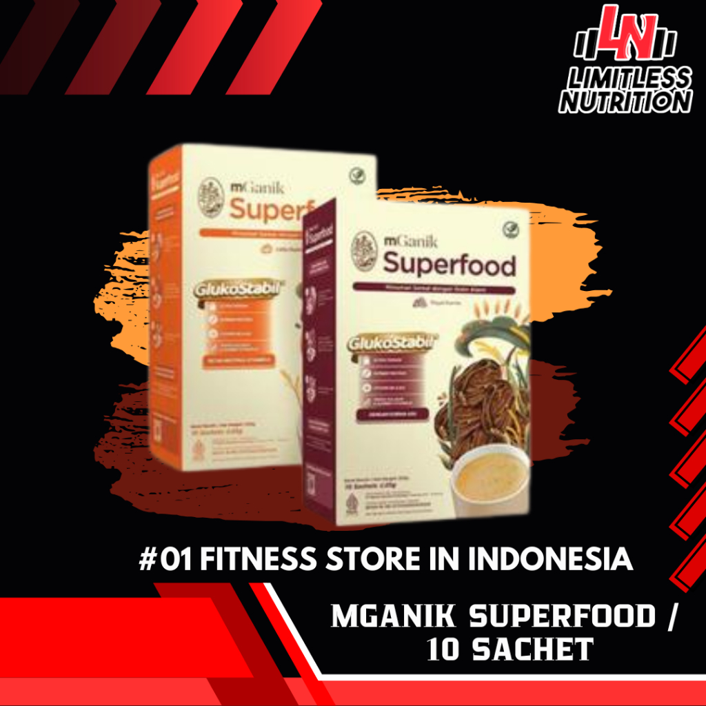 

Mganik SUPERFOOD Multigrain Glukostabil 250gr - 10 Sachet Minuman sereal Diabetes BPOM HALAL