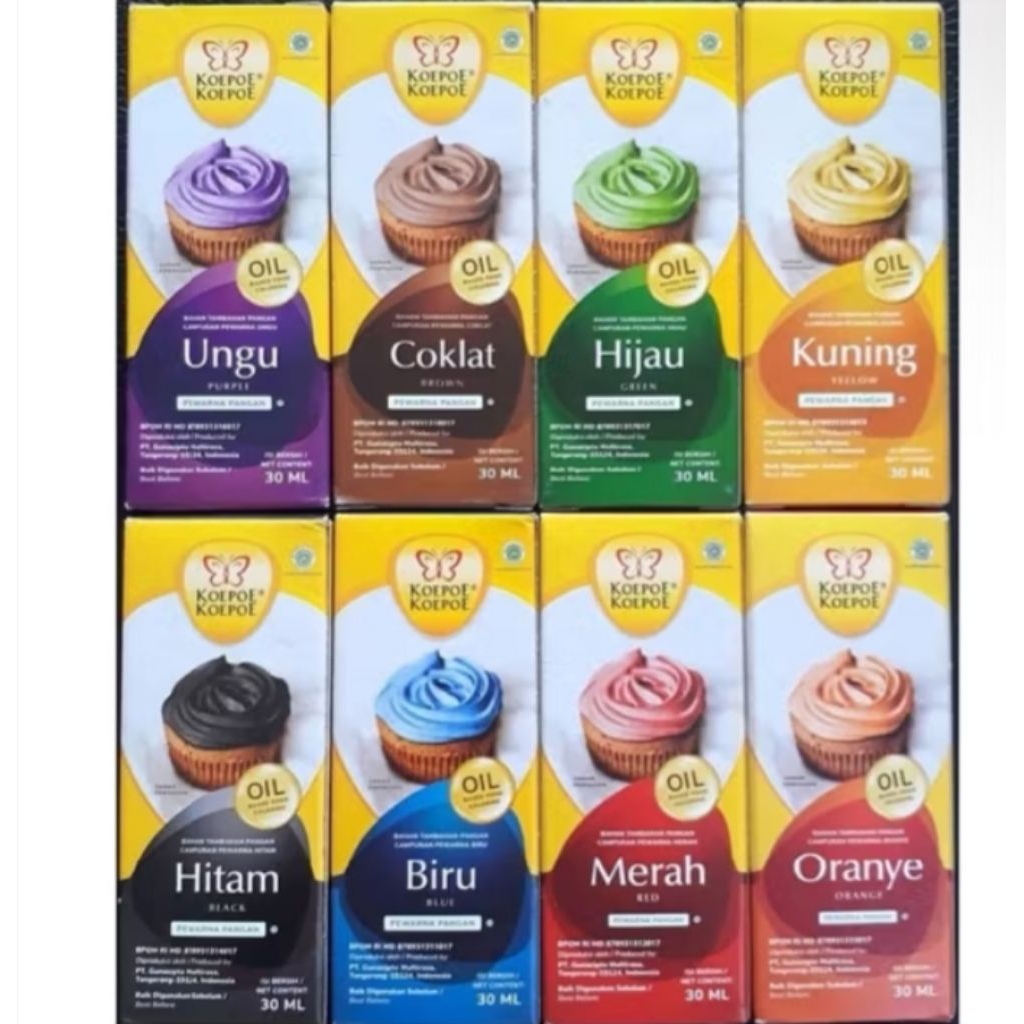 

PEWARNA MAKANAN KOEPOE KOEPOE OIL BASED FOOD COLORING MINYAK 30ML