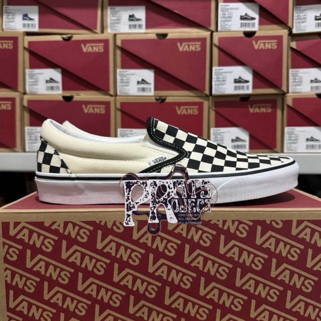Sepatu Vans Slip On Classic Checkerboard Original Resmi Navya