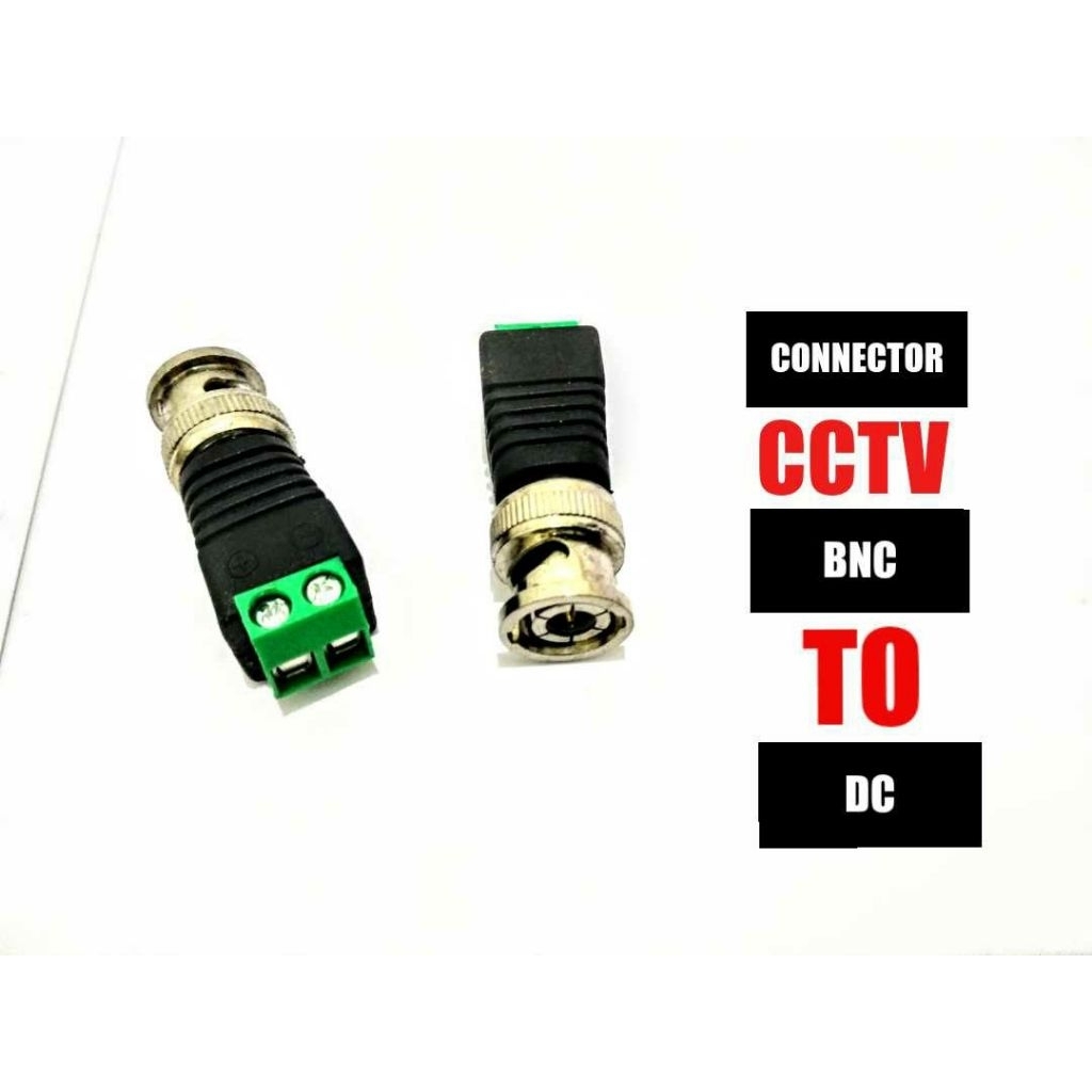Konektor BNC ke Terminal DC | Connector CCTV BNC Male to Terminal Screw
