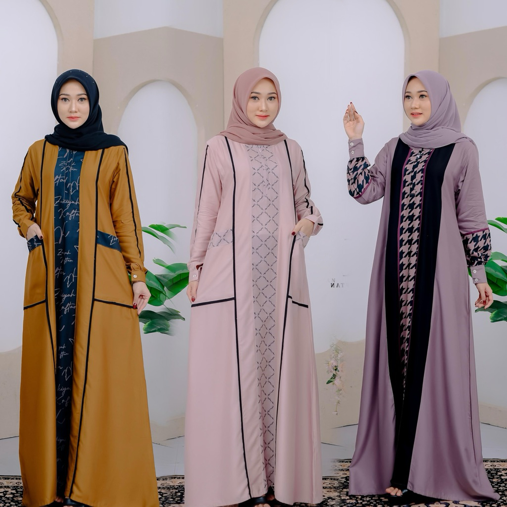 Gamis Ori ZK ZAKIYAH KAFTAN Polos Series - Daily Wear ll Ready