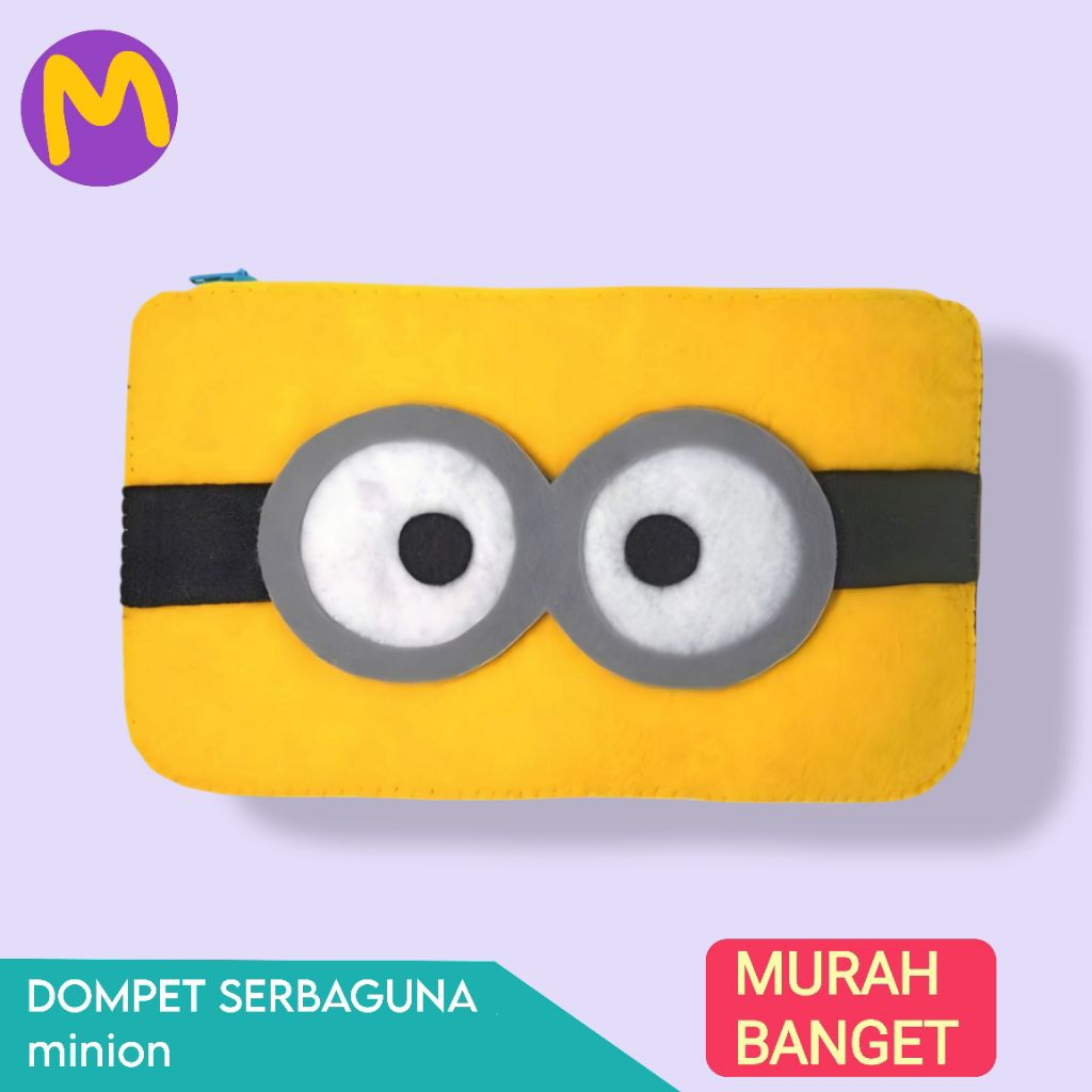 Dompet lucu / pouch flanel serbaguna aneka karakter / minion