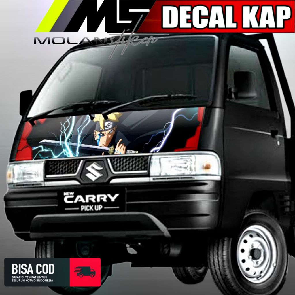 Decal Sticker Striping Variasi Kabin Depan Suzuki Carry Futura & Mitsubishi Colt T120SS Decal Kap/Ka