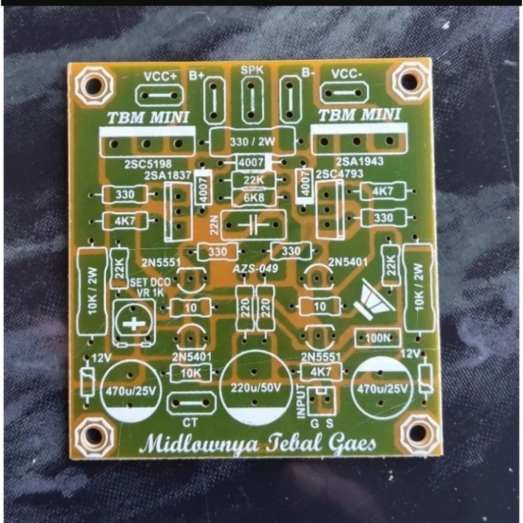PCB Power Amplifier TBM Mini Mid Low Tebal