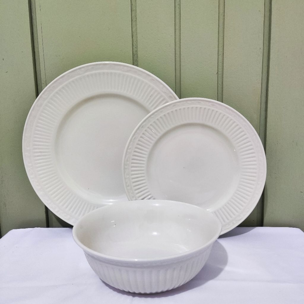 Dinner Set Keramik putih Mikasa Country side