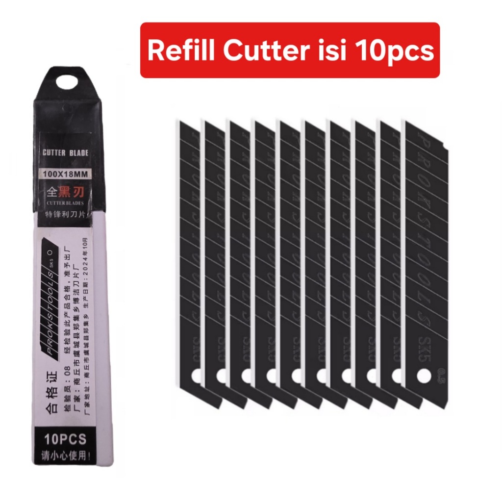 pisau cutter stainless multifungsi 9in1 penggaris buka botol mur