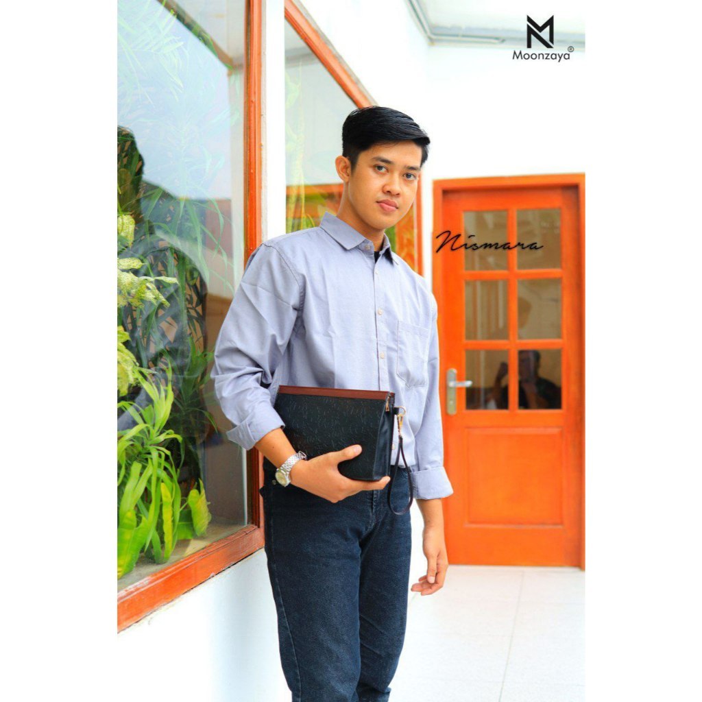 Moonzaya - NISMARA BY MOONZAYA CLUTCH UNISEX CLUTCH WANITA CLUTCH PRIA NISMARA BLACK