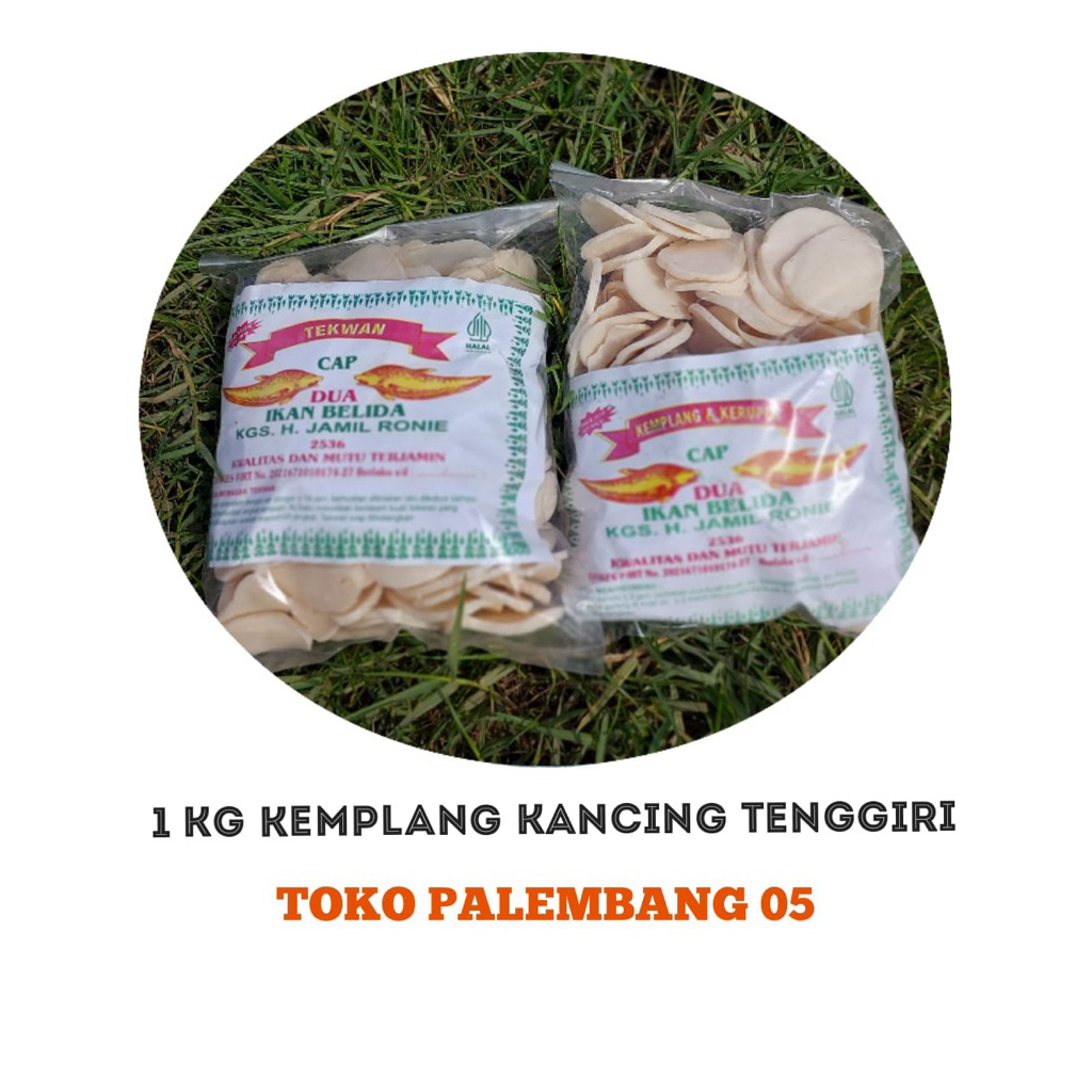 

(Bisa COD) 1 KG Kerupuk Kemplang Kancing Mentah Asli Ikan Tenggiri