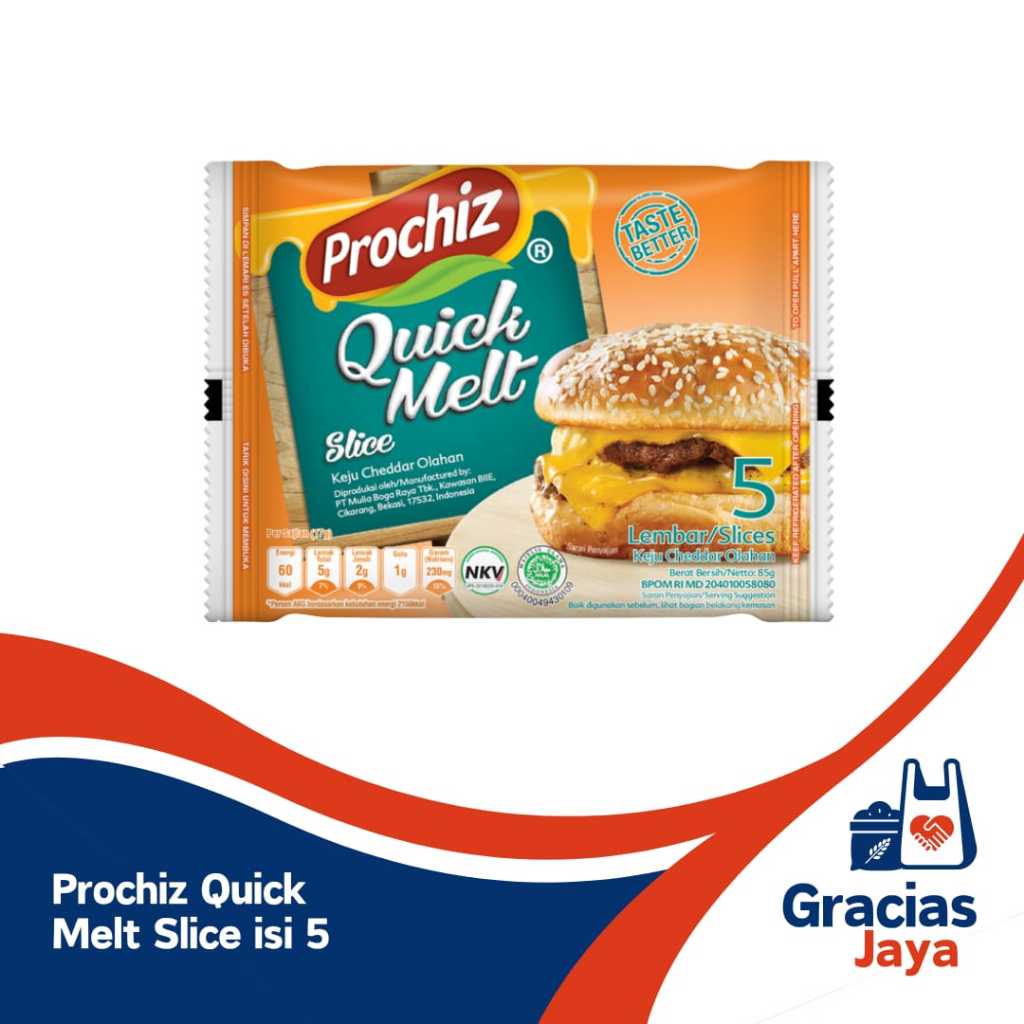 

Keju Slice Melt Prochiz / Keju Quick Melt Prochiz