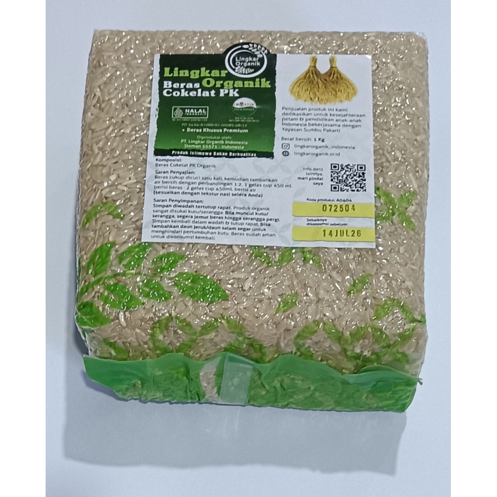 

Beras Coklat PK Kacang Kedelai Organik Lingkar Organik Beras Merah 1 kg dan 2 kg