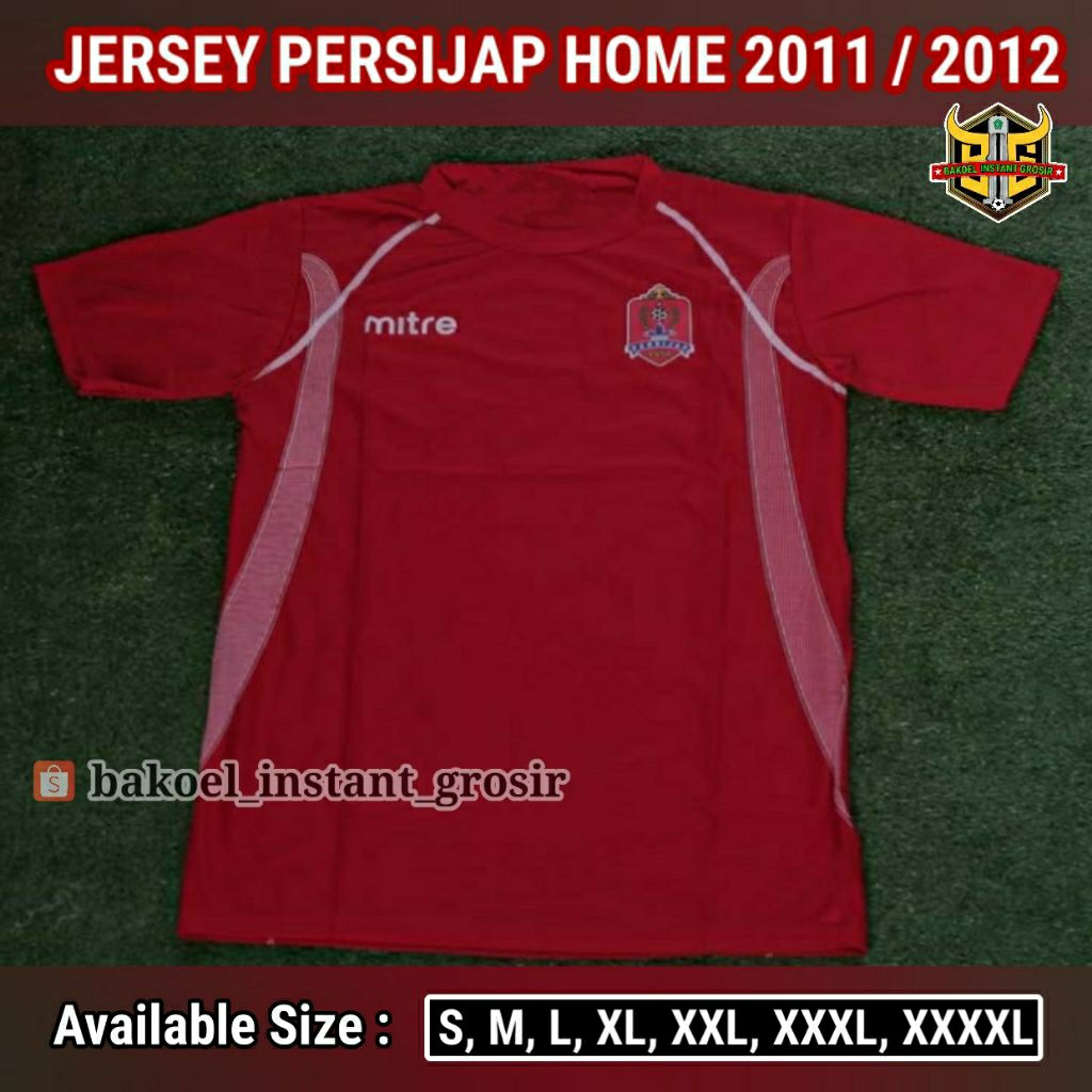 Jersey PERSIJAP JEPARA Home 2011 / 2012 Merah MITRE Full PRINTING atau BORDIR Retro Remake Lokal