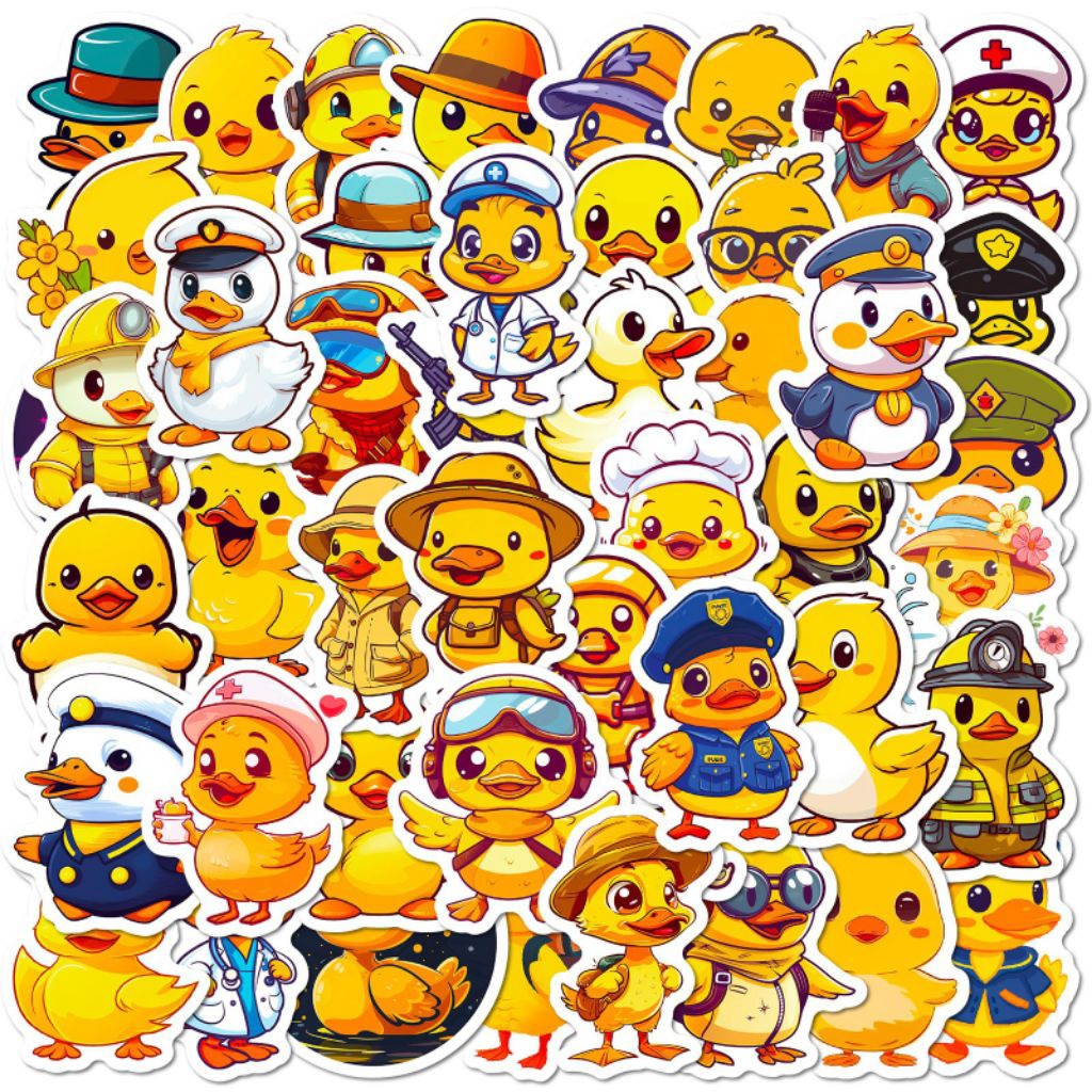 

[50 Pcs] DECO STICKER | STICKER DIY | JURNAL AESTHETIC DUCK bebek kuning kecil kartun alat tulis DIY buku pegangan grafiti stiker hadiah