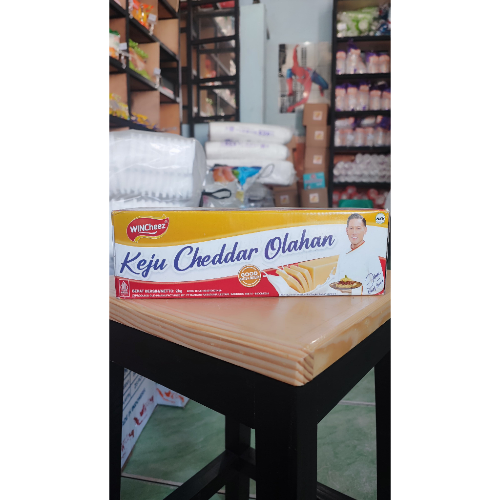 

Keju Cheddar WinCheez Kemasan 2000 Gr / 2 Kg