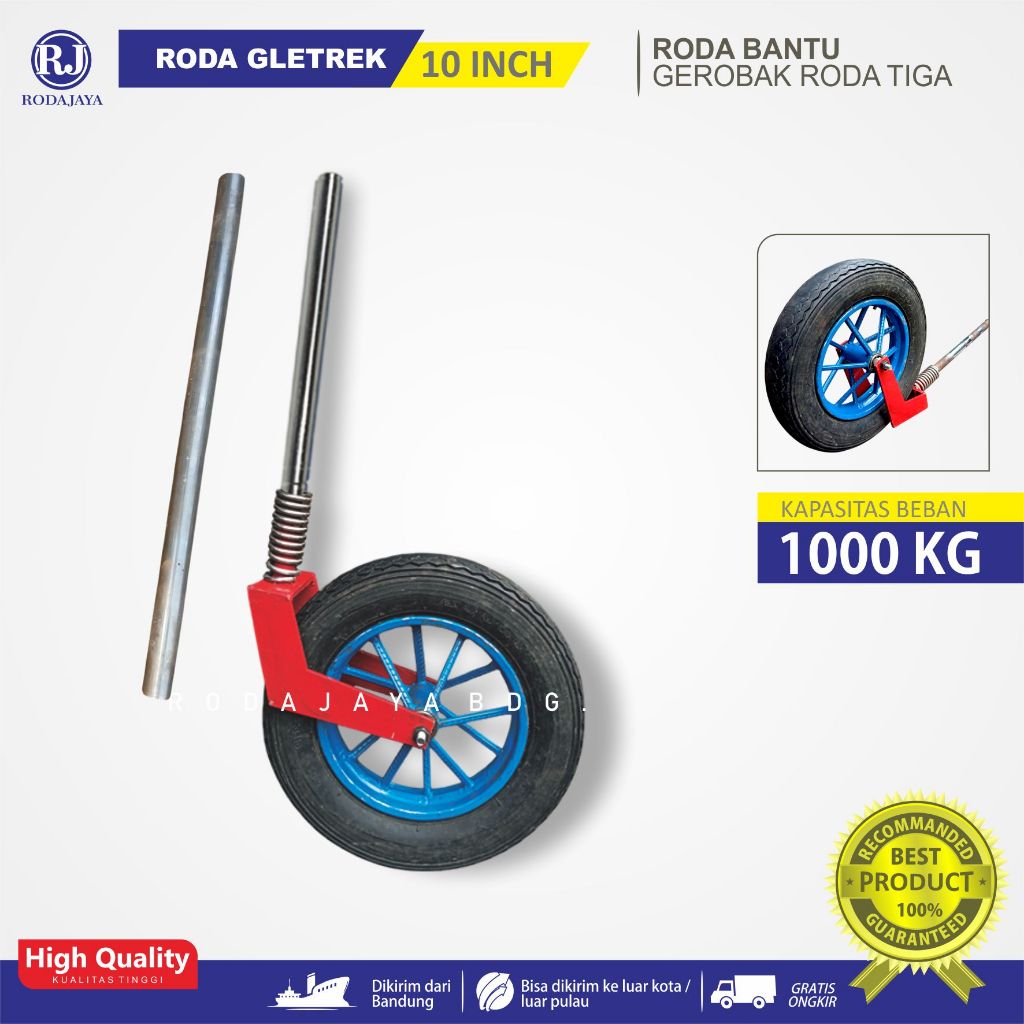 Roda Geletrek Ban vespa 10 inch / roda bantu untuk Gerobak roda tiga / Roda Gerobak Dorong