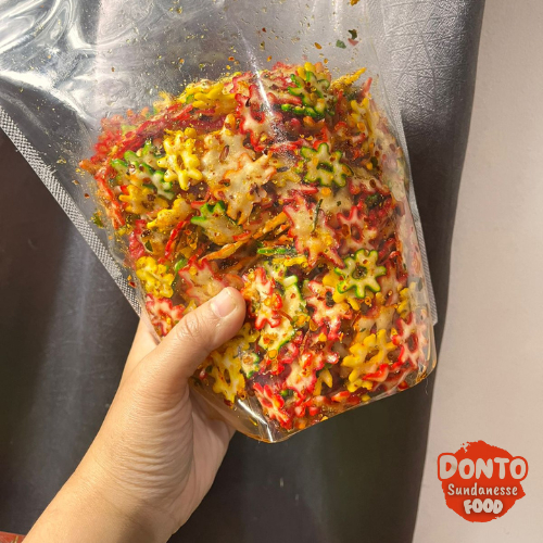 

DONTO Seblak Kerupuk mawar Chili Oil Pedas dan Original extra daun jeruk