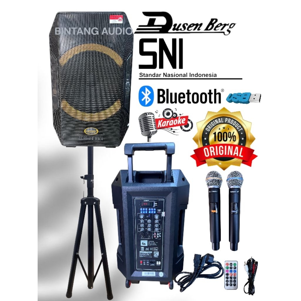 Speaker aktif portable DUSENBERG 15 inch karaoke DB 15B   DB 15