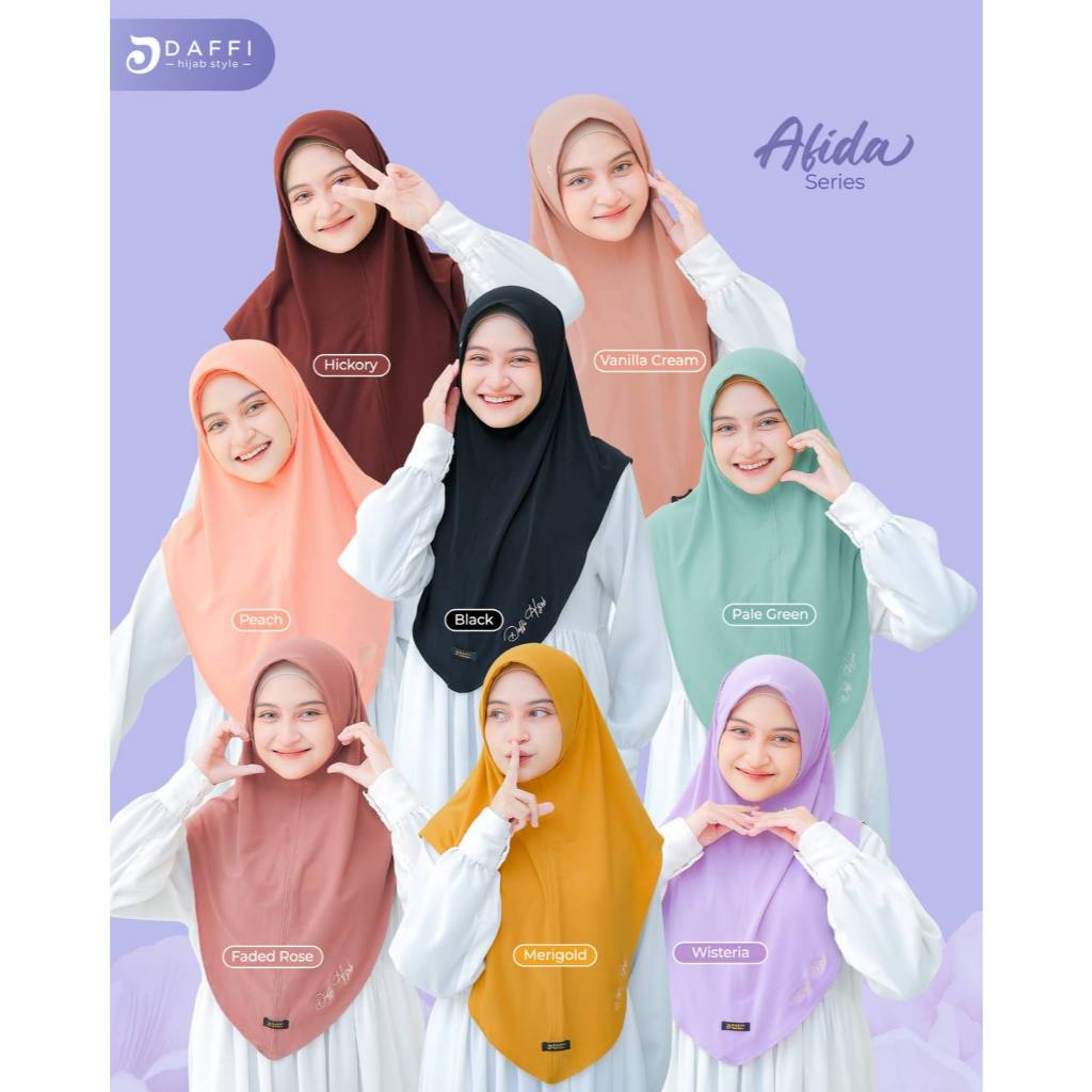 DAFFI AFIDA HIJAB TERBARU / DAFFI NEW ARRIVAL / DAFFI NON PAD AFIDA SERIES / DAFFI AFIDA / DAFFI NEW