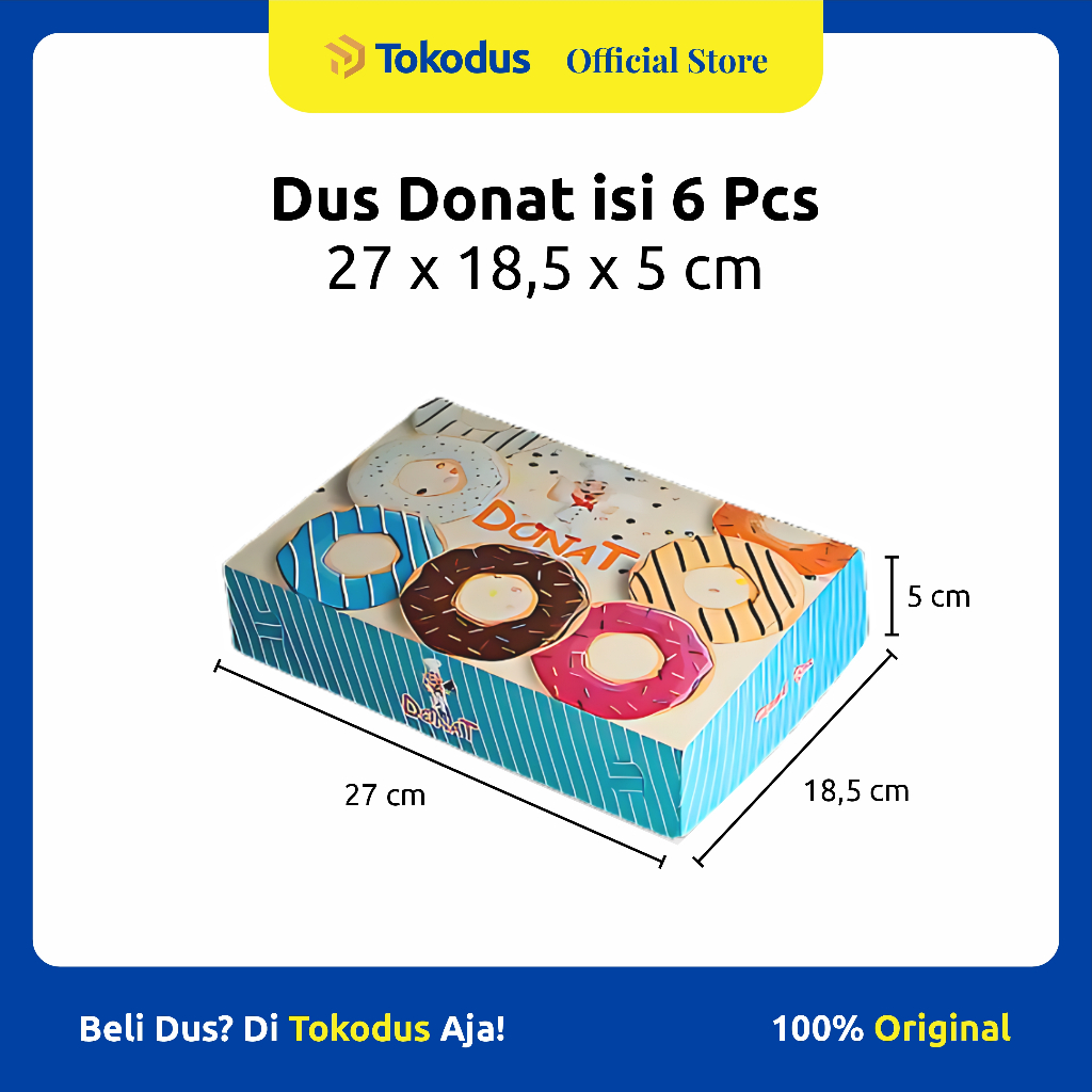 

Dus Donat / Box Donut isi 6 Pcs Uk 27 x 18,5 x 5 cm