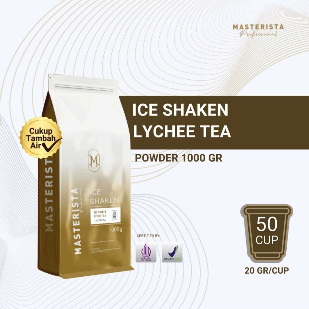

MASTERISTA ICE SHAKEN LECI TEA POWDER DRINK BUBUK MINUMAN 1KG