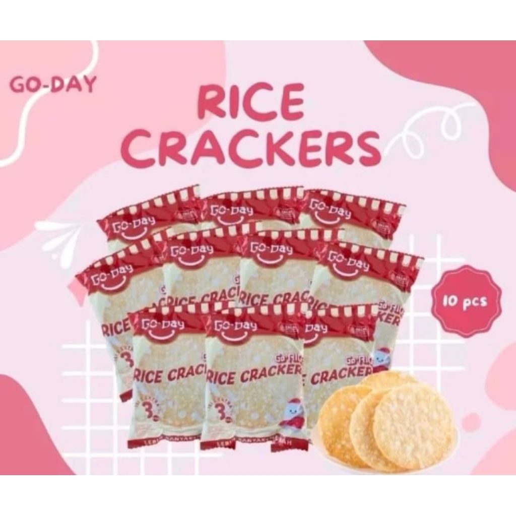 

Promo Terbatas 10 Pcs GO - DAY BISKUIT BERAS RICR CRACKERS 16.5G / PCS
