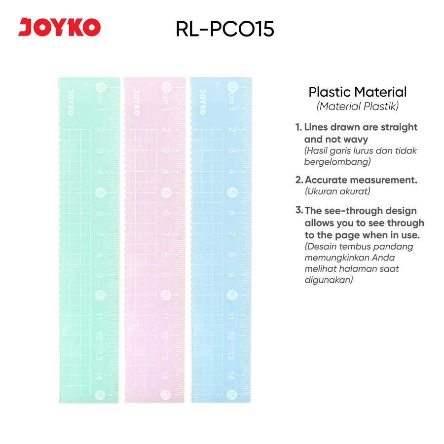 

Penggaris Pastel 15cm Joyko RL-PC015 / Ruler Pastel Color - Alat Tulis Senang