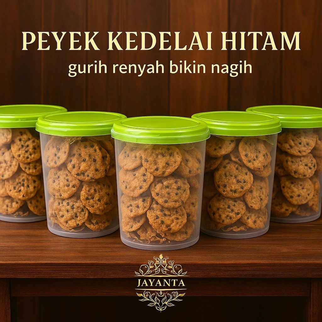 Peyek kacang kedelai hitam renyah gurih rempeyek(Toples)