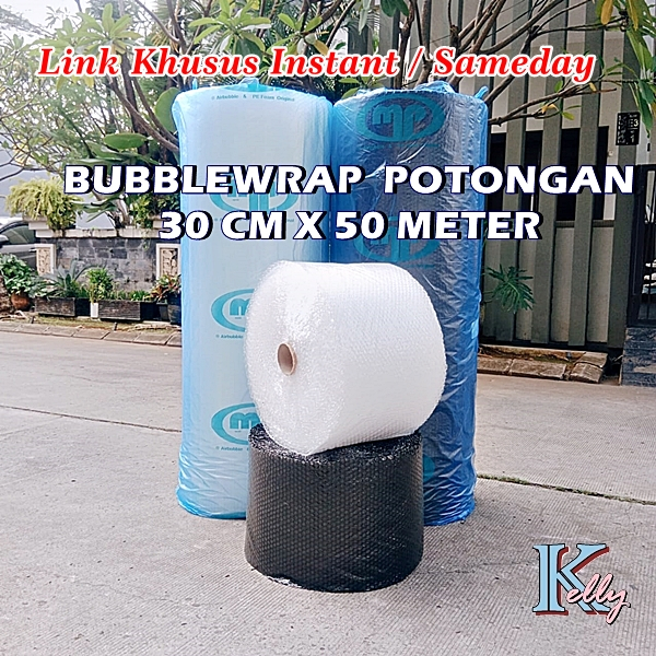 

[W22] INSTAN Bubblewrap Potongan 30 cm x 50 meter Bubble wrap 30x50 Upack Muliapack Babel 1/4