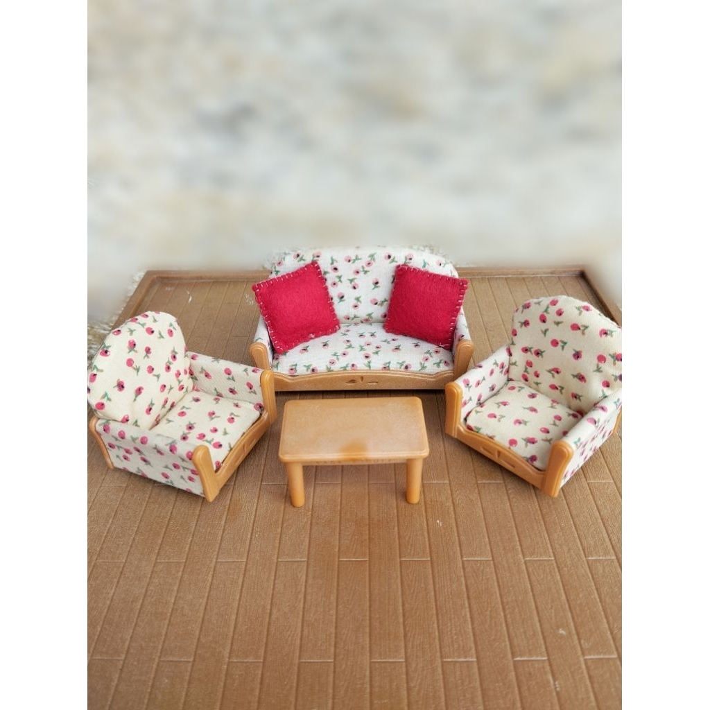 Sylvanian Families Sofa Kursi Set Acc Preloved -fashion-