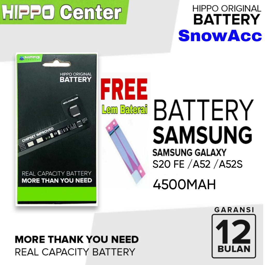 Hippo Baterai Samsung Galaxy S20 FE / A52 / A52S (G781) / S20FE Battery
