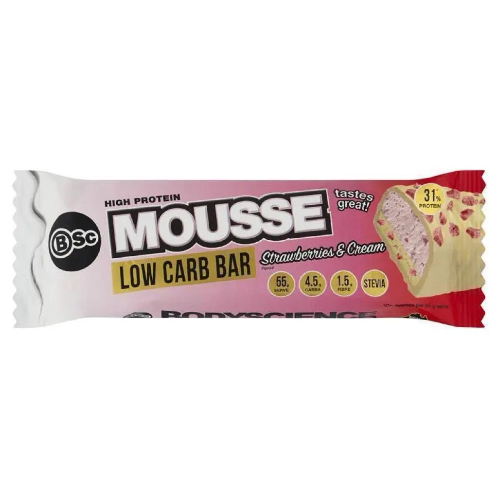 

BSc High Protein Low Carb Mousse Bar Strawberries & Cream 55g