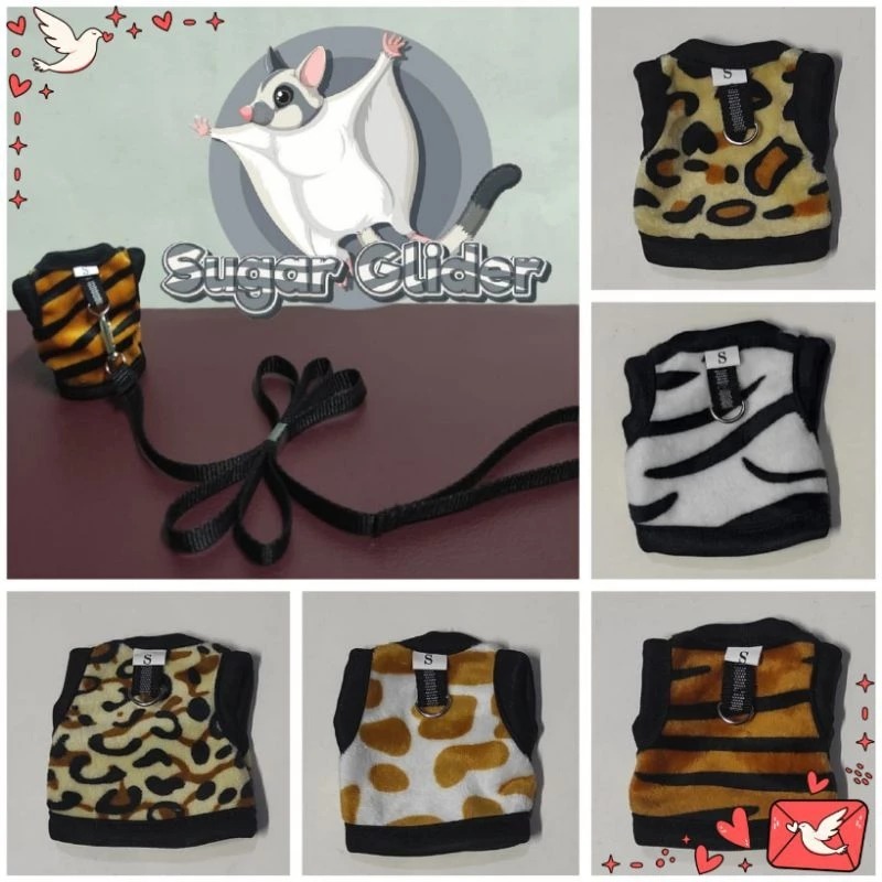 Baju Tuntunan/Hernes Baju Harness Sugar Glider untuk Sugar Glider (Size L)