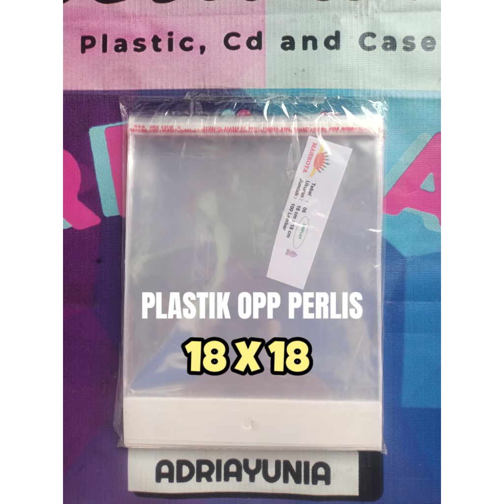 Plastik OPP 18x18 Perlis - Plastik Opp 18 x 18 Aksesoris - Plastik Opp Display - Plastik Opp Sticker