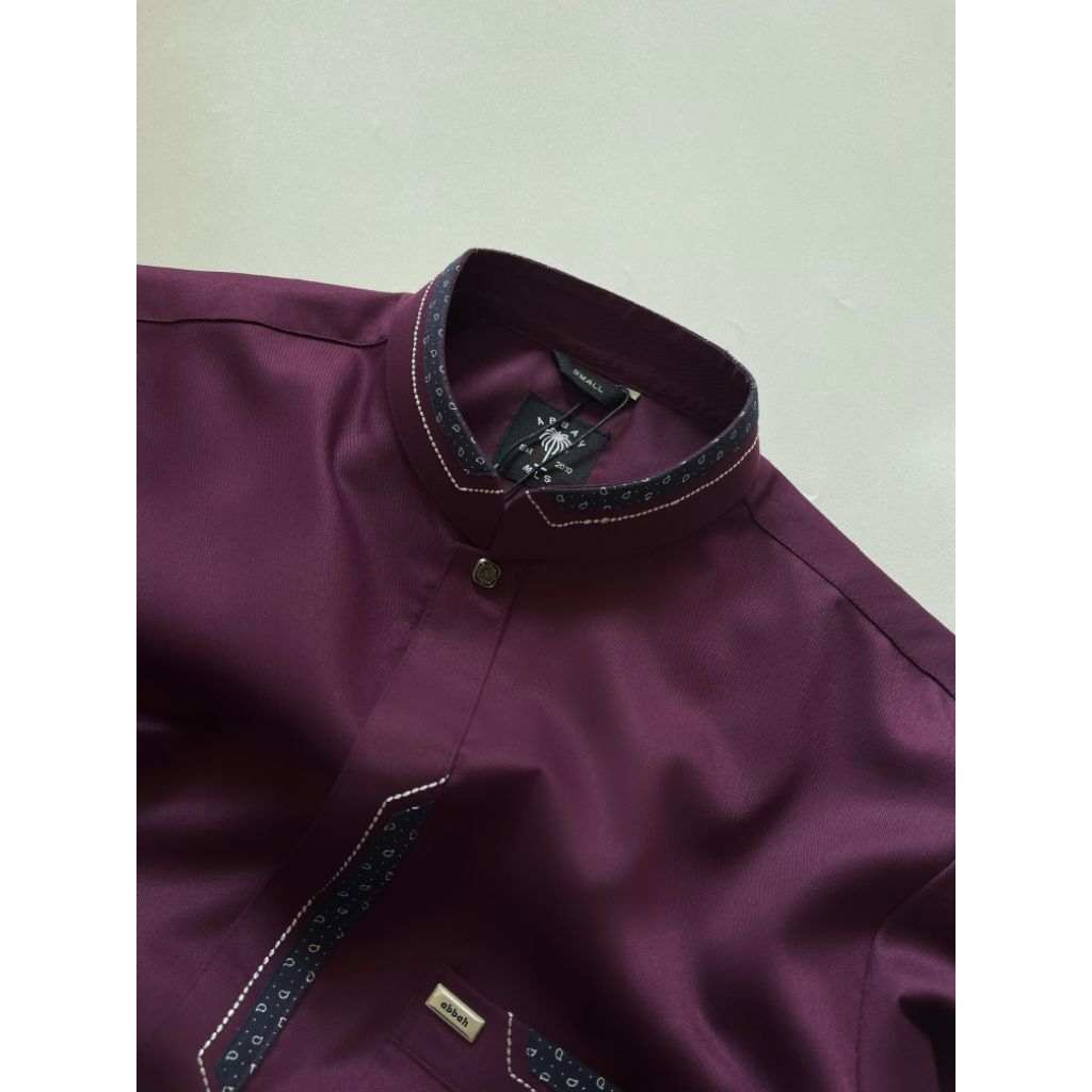 Baju koko ABBAH MOSLEM HASAN SERIES Kemeja Koko Pria Casual Lengan Manset Kemko