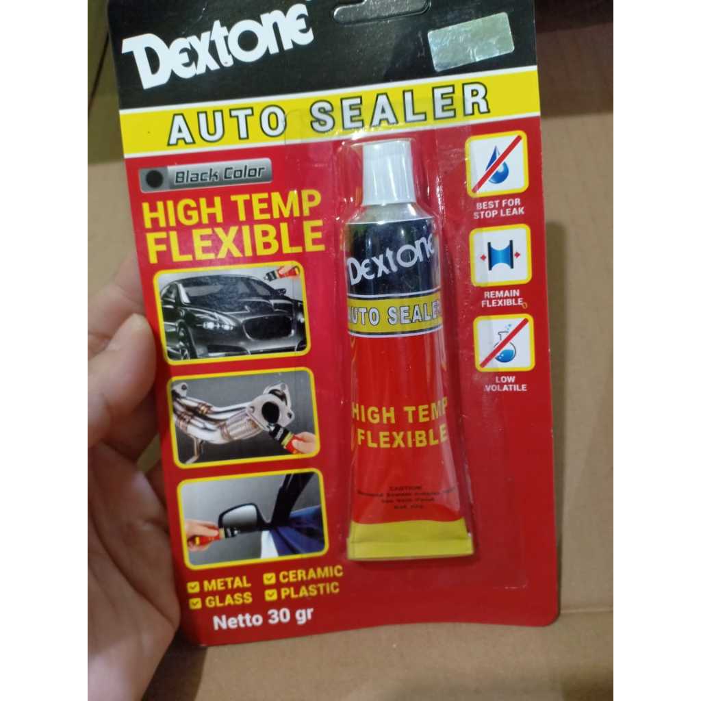 

DEXTONE Auto Sealer 30gr / Lem Gasket / Black Silicone Sealer High Temp 30 gram