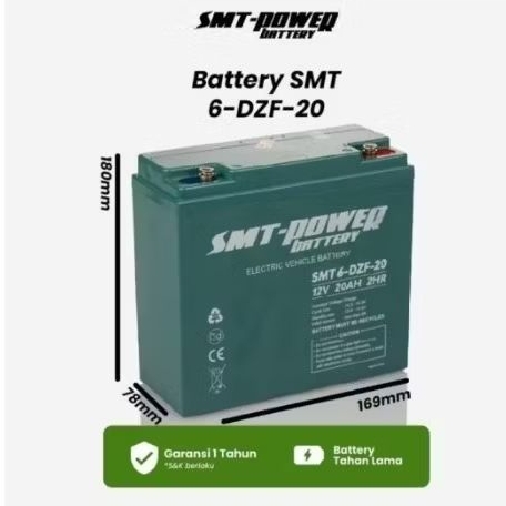6-DZF-20 Baterai / Aki Kering Untuk Sepeda / Motor / Mobil Listrik, Scooter Listrik dlI.