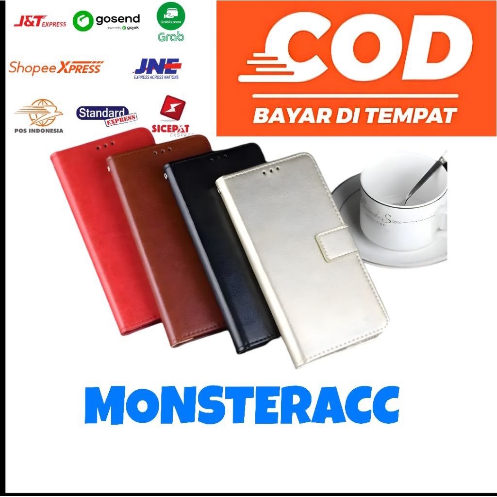 ASUS MAX PRO M1/MAX PRO M2 CASEPED(CASE SEKALIGUS DOMPET)LEATHER FLIP CASE COVER CLASSIC