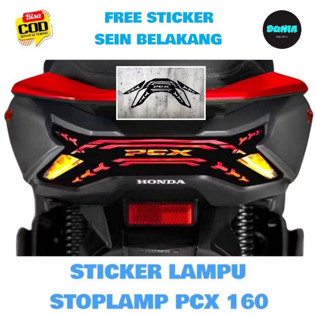 Sticker lampu stoplamp belakang pcx 160