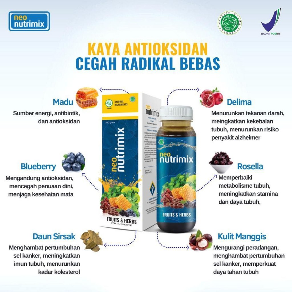 

Neo Nutrimix Madu Penambah Energi – Untuk Anak & Lansia Pasca Sakit
