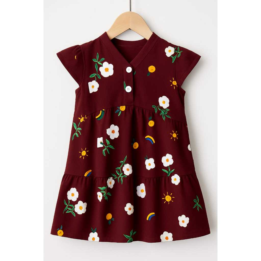 Dress Bayi Perempuan Motif Bunga Baju Bayi Perempuan Baju Anak Perempuan Dress Anak Perempuan