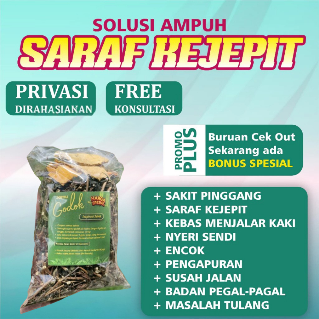 Saraf Kejepit Jamu Godokan Untuk Sakit Pinggang Tulang Belakang Nyeri Bokong Sering Kram Herbal Alam