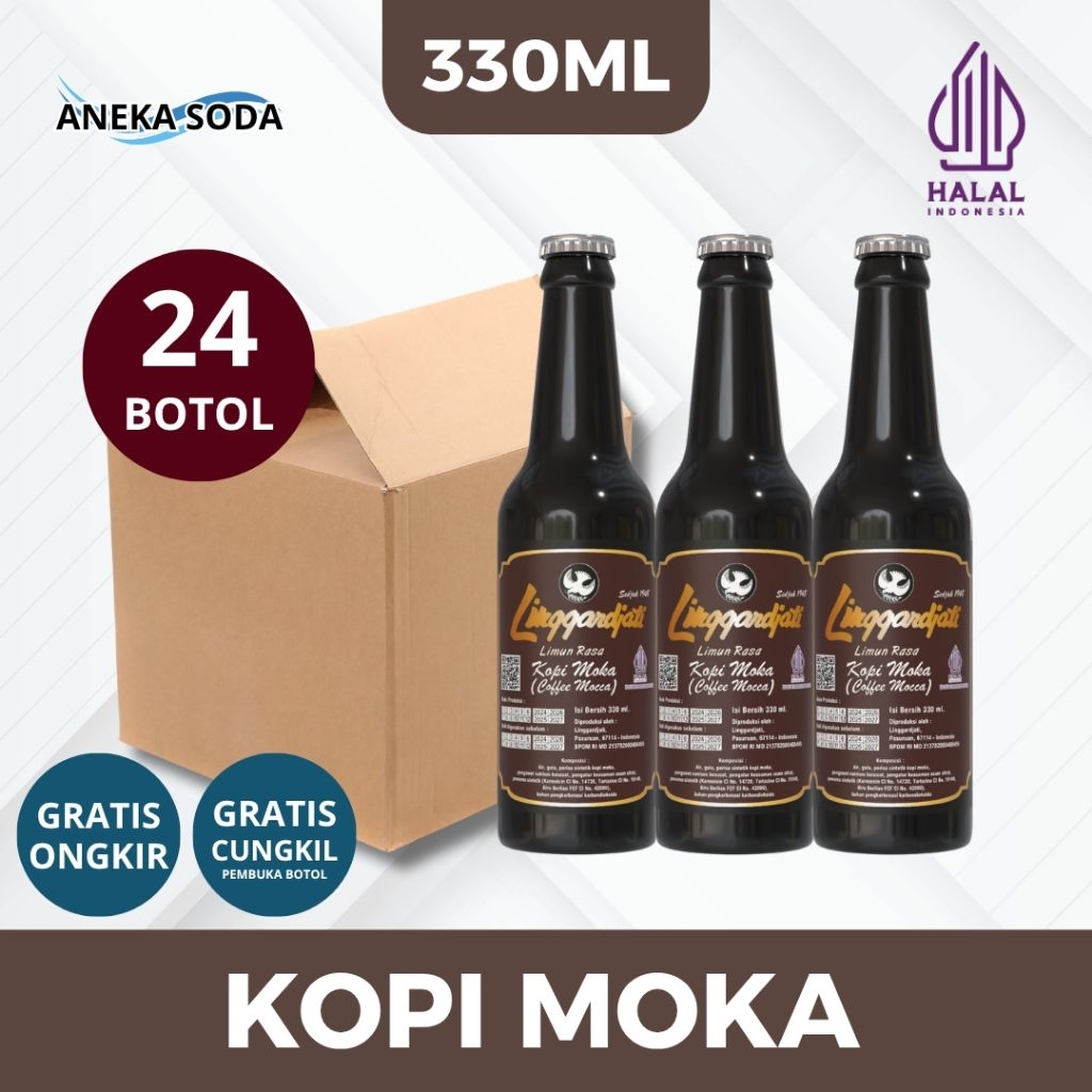 Limun Linggardjati Kopi Moka Grosir 330ml Halal Termurah (24 botol)