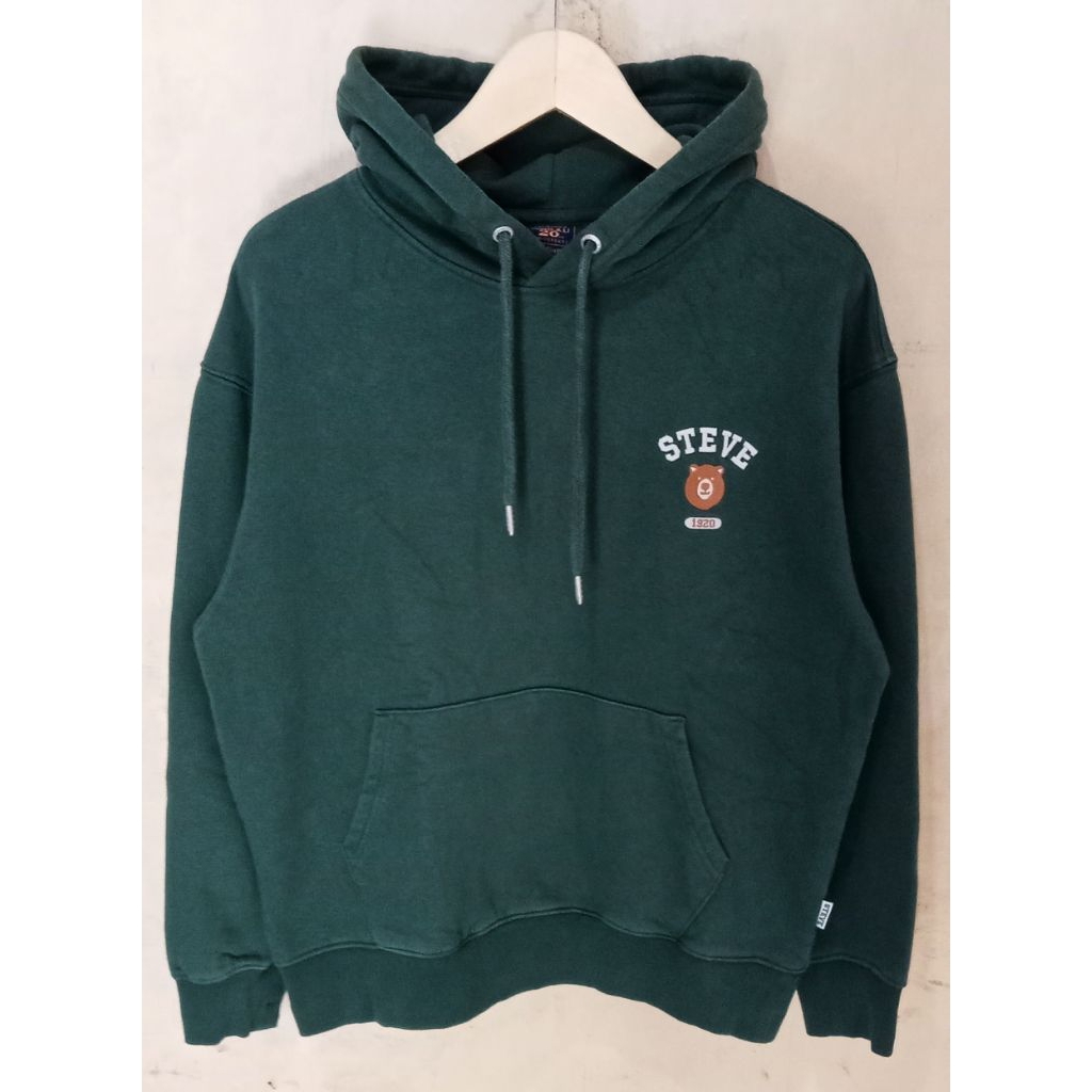 Hoodie WHO AU hijau botol second