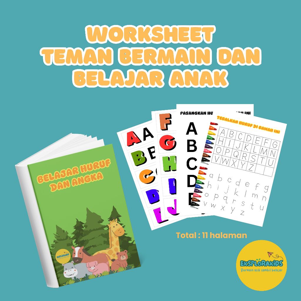 

(SUDAH DICETAK) Worksheet Anak Buku Mengenal Alfabet Usia 1-2 tahun