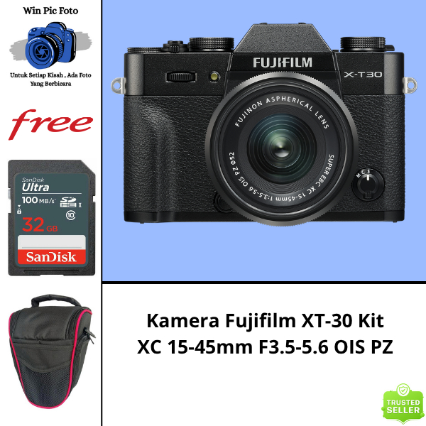 Kamera FujiFilm XT-30 Kit XC 15-45mm F3.5-5.6 OIZ PZ / Camera Fujifilm / Kamera Mirrorless / Camera 
