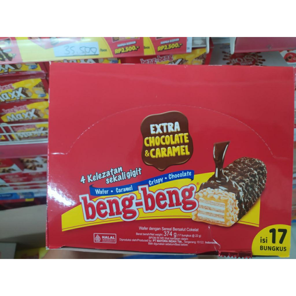 

beng beng cokelat 22gr isi (17pcs) /cemilan biscuit